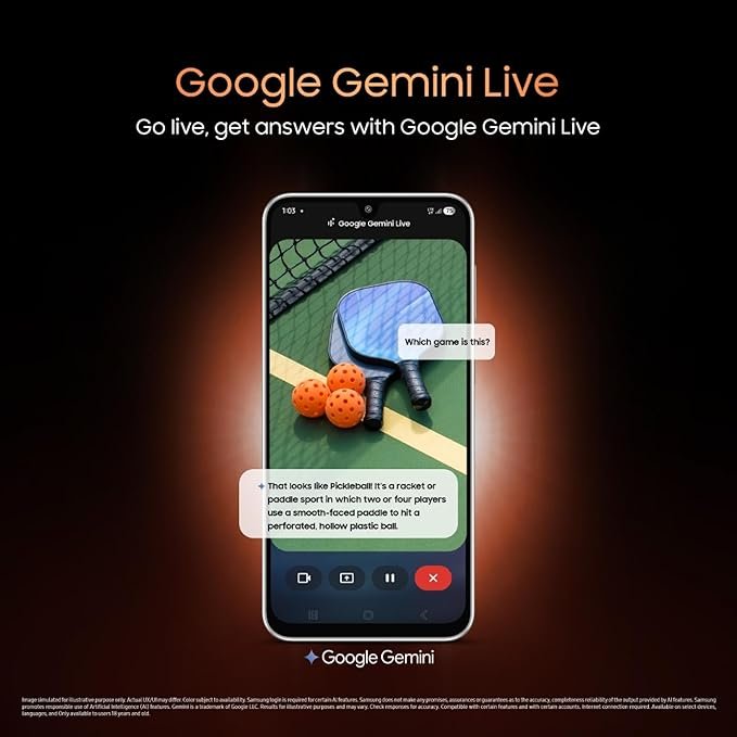Samsung Galaxy M36 5G (Velvet Black, 8 GB RAM, 128 GB Storage)| Circle to Search| Google Gemini| Corning Gorilla Glass Victus+| 7.7mm Slim| AI Enhanced 50 MP OIS Triple Camera| Unmatched Nightography